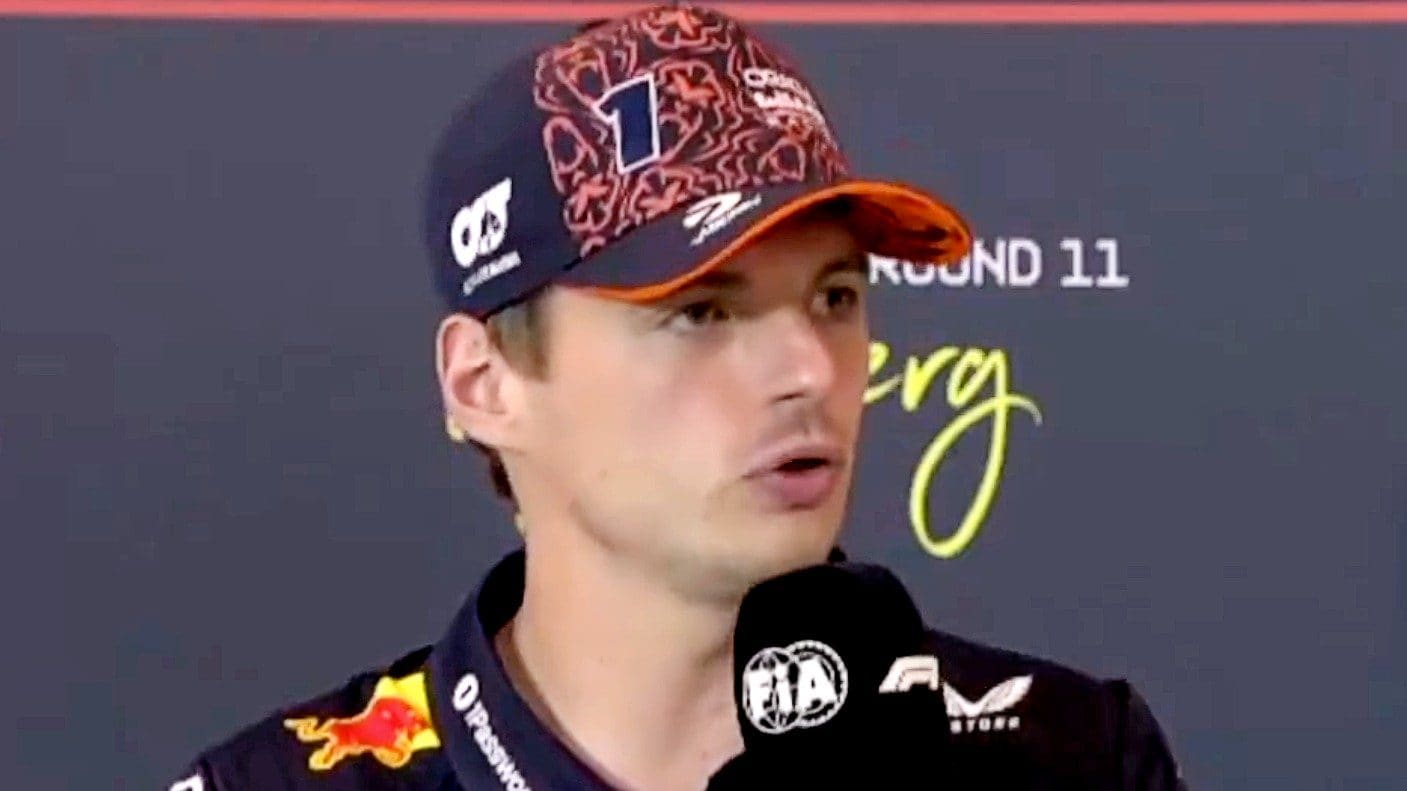 Verstappen incredulo per la domanda che gli fanno: "Ma stai scherzando? Cos'è, una trappola?"