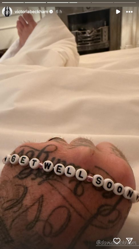 L’altra immagine di Beckham sul letto d’ospedale