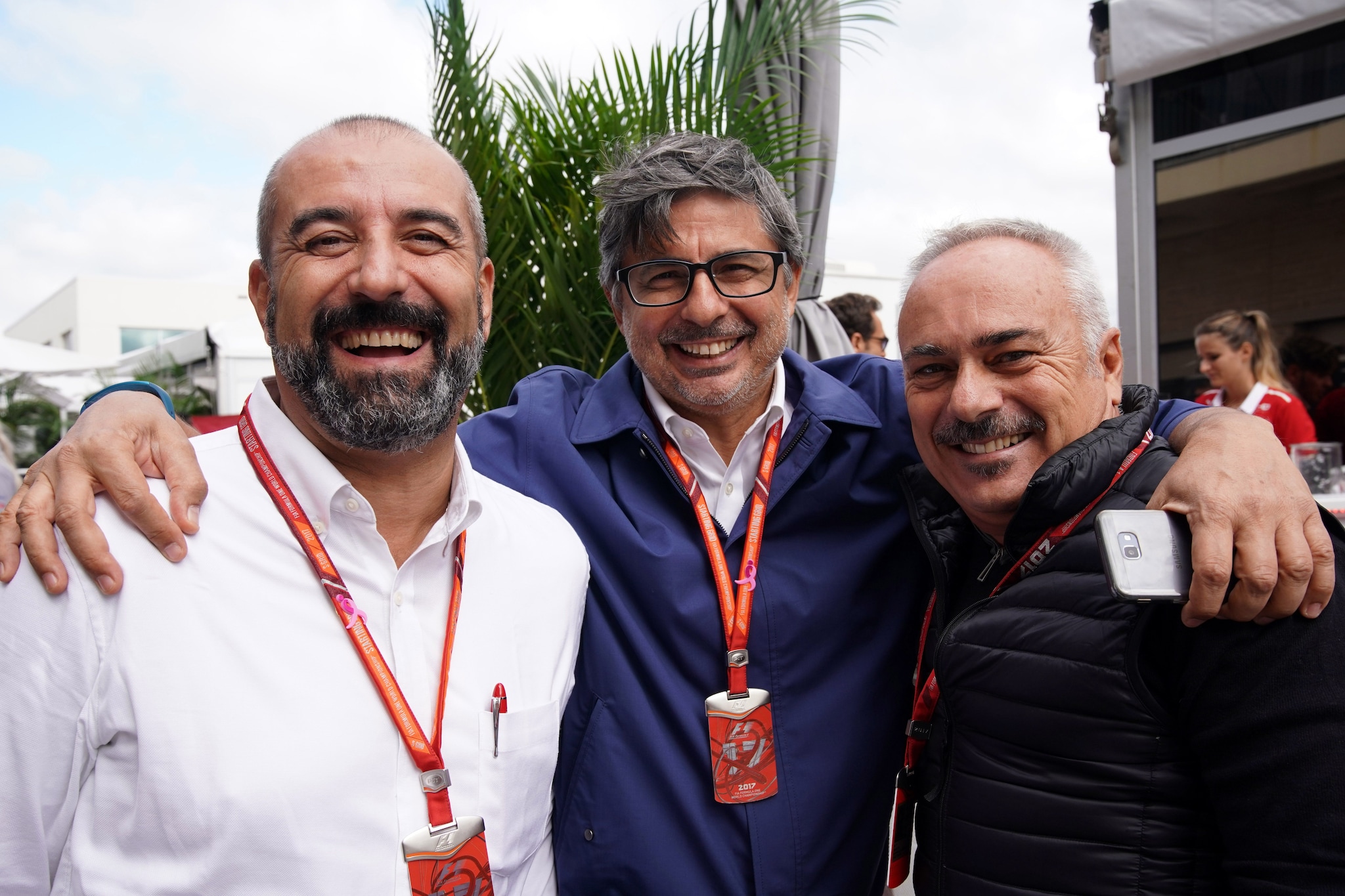 Ivan Capelli, Giancarlo Bruno e Gianfranco Mazzoni.