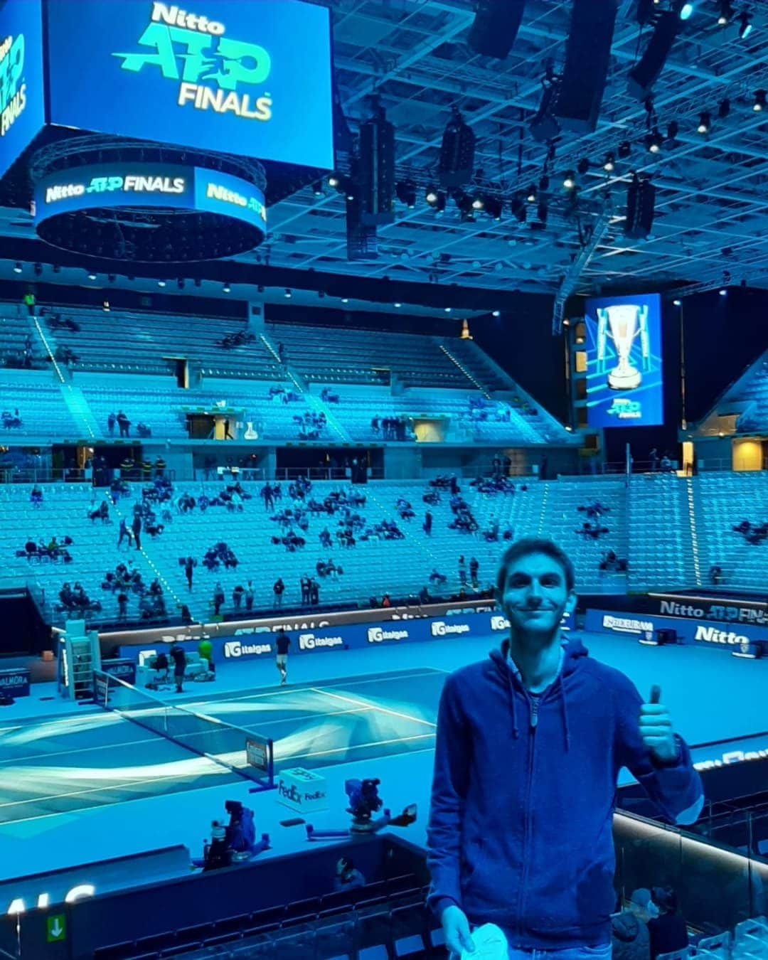 Flavio Pirazzi alle ATP Finals a Torino.