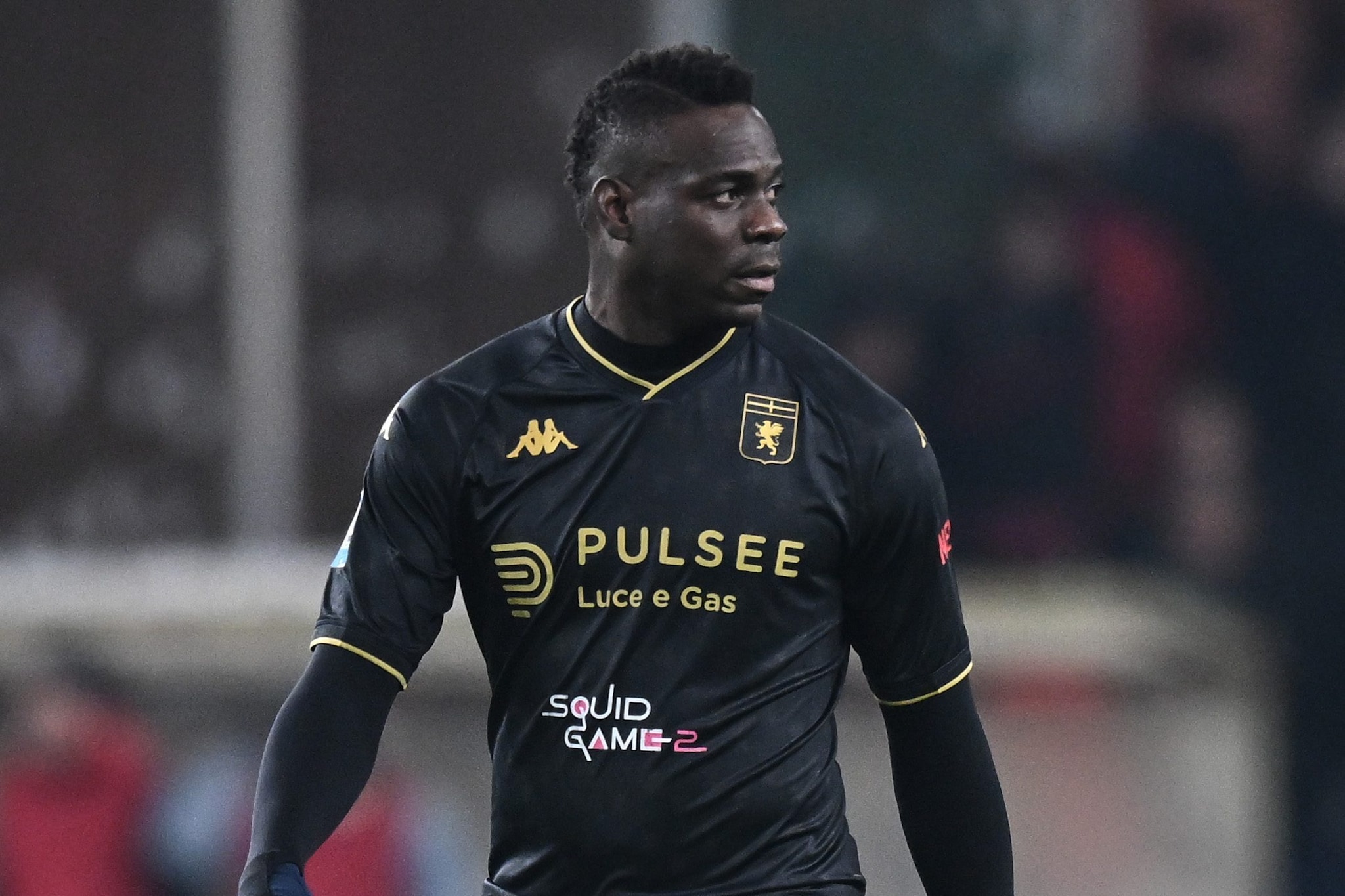 Balotelli durante la partita contro il Napoli.