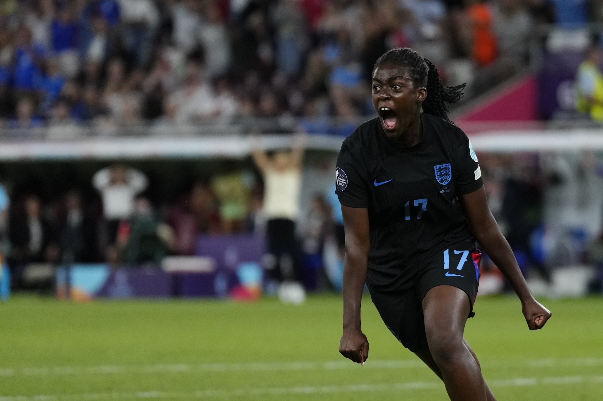 L’esultanza di Agyemang allo scadere.