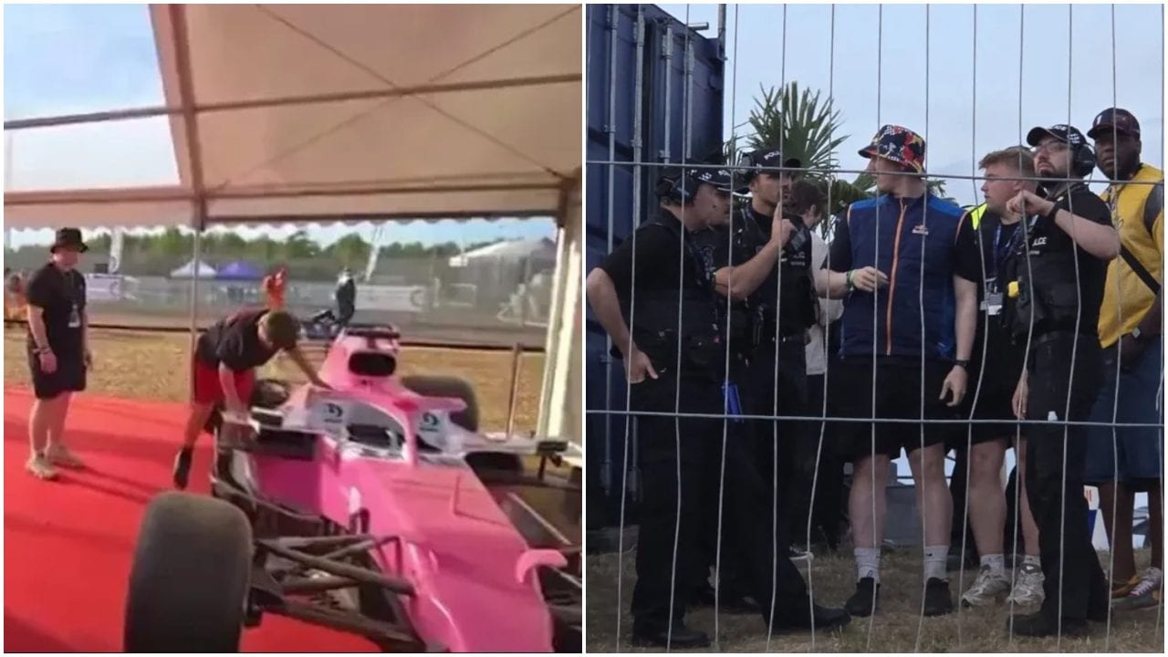 Tre tiktoker arrestati a Silverstone per aver danneggiato una monoposto F1 durante il GP