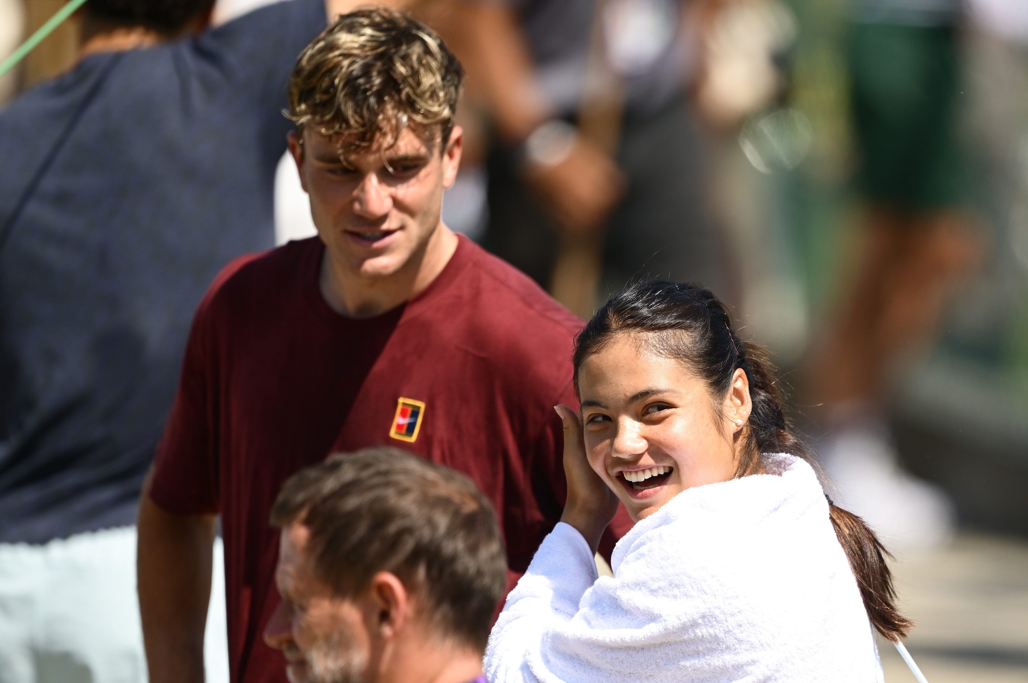 Emma Raducan con Jack Draper in questi giorni a Wimbledon