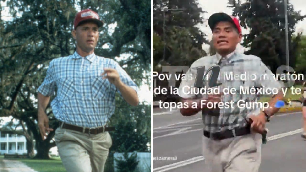 Forrest Gump spunta nella mezza maratona di Città del Messico, scatta il grido: "Corri, Forrest, corri!"