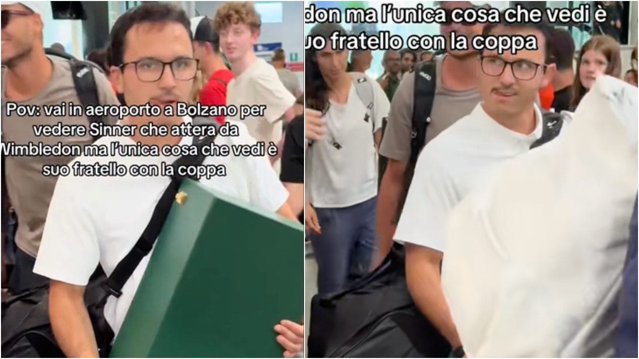 I tifosi aspettano Sinner in aeroporto dopo Wimbledon ma restano sorpresi: arriva solo il trofeo