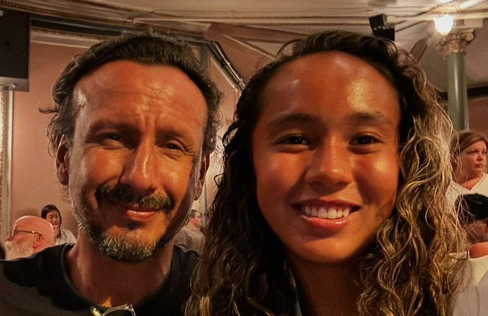 Leylah Fernandez col padre e allenatore Jorge
