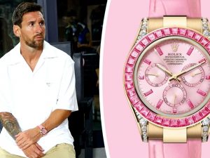 Leo Messi esibisce l&#8217;orologio di Barbie: ne esistono solo 10 al mondo, ad un prezzo indecente