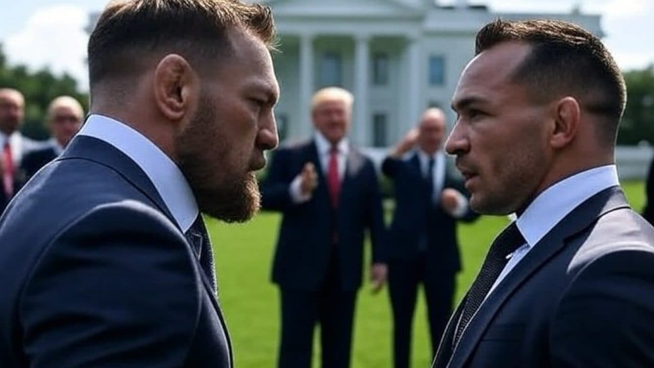 Conor McGregor sfida Chandler davanti a Trump alla Casa Bianca: il montaggio che può diventare realtà