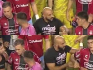 Il bodyguard di Messi si intromette nella rissa in campo a fine partita: adesso rischia