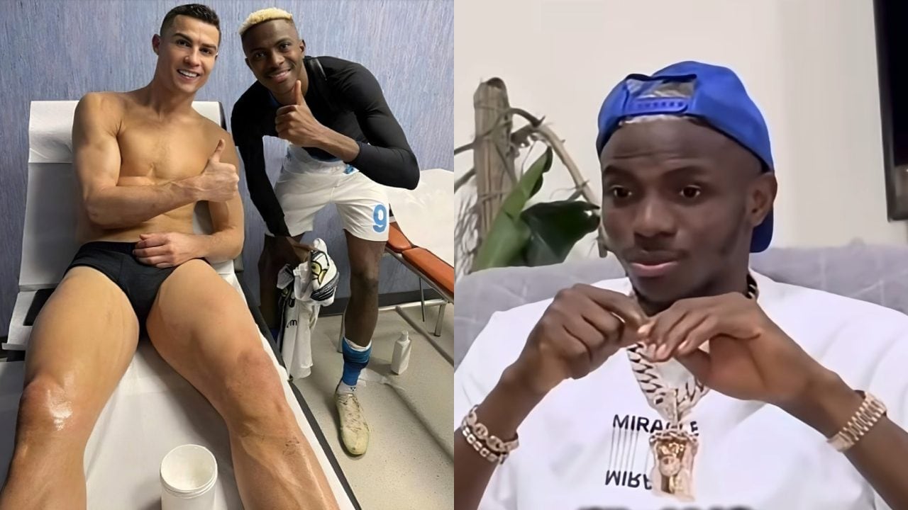 Osimhen racconta la vera storia della foto con Ronaldo: "Viene Buffon e mi fa: siediti qui con me"