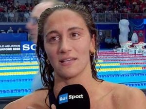 Quadarella felicissima per l&#8217;argento nei 1500 stile libero: &#8220;Sapevo di andare bene, ma non pensavo così tanto&#8221;