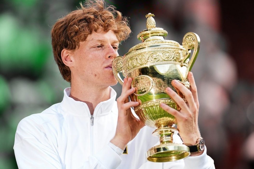 Jannik Sinner dopo il trionfo a Wimbledon
