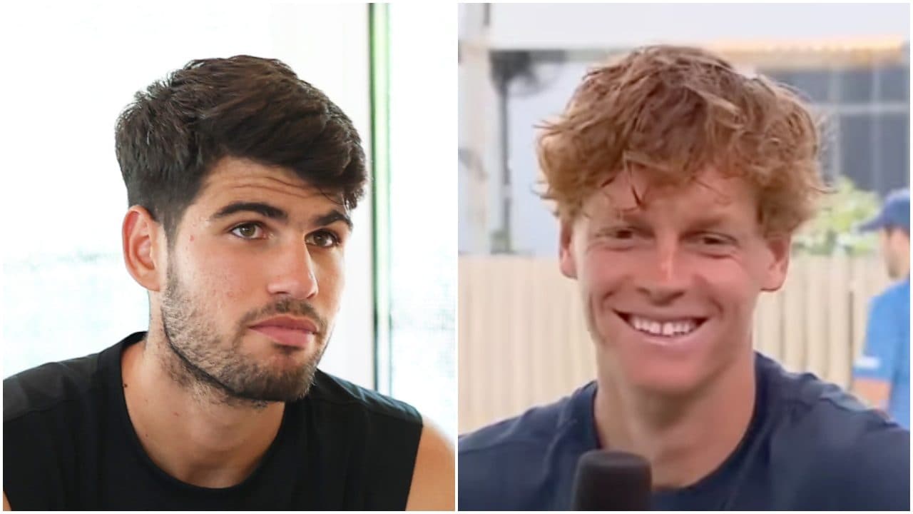 "Carlos Alcaraz è troppo bravo per me": Sinner scoppia a ridere, non si parla di tennis