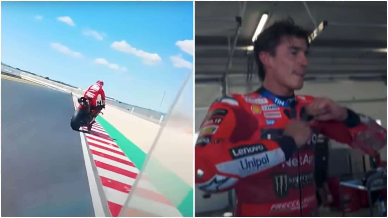 Ducati svela il dietro le quinte del test a Balaton: caduta per Marc Marquez, spavento per Bagnaia