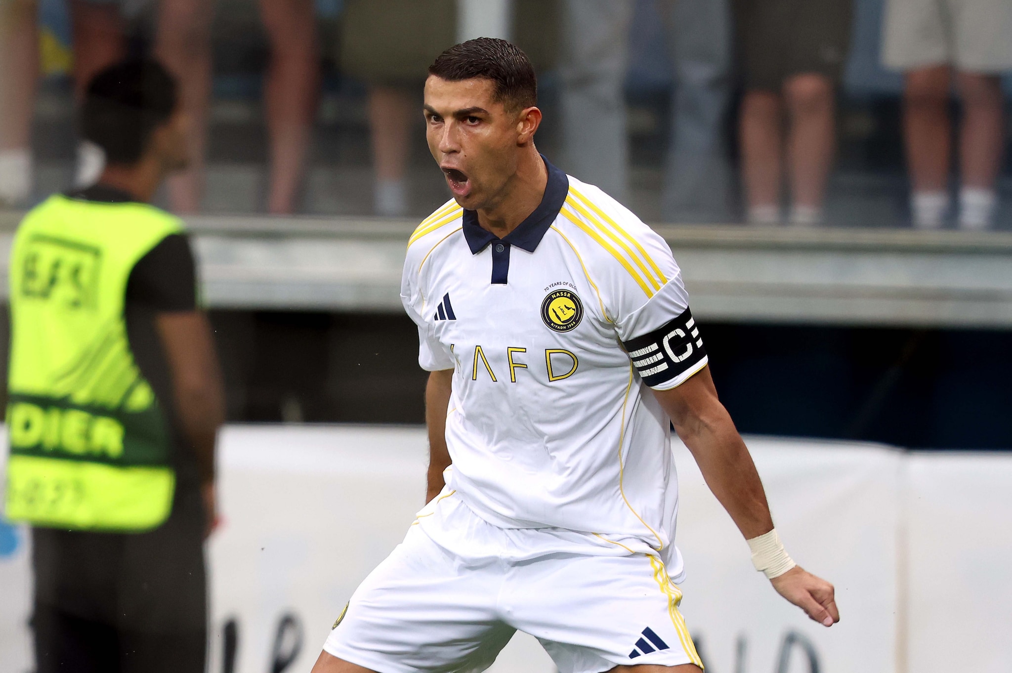 L’iconica esultanza di Cristiano Ronaldo nell’amichevole di fine luglio tra Al Nassr e Tolosa