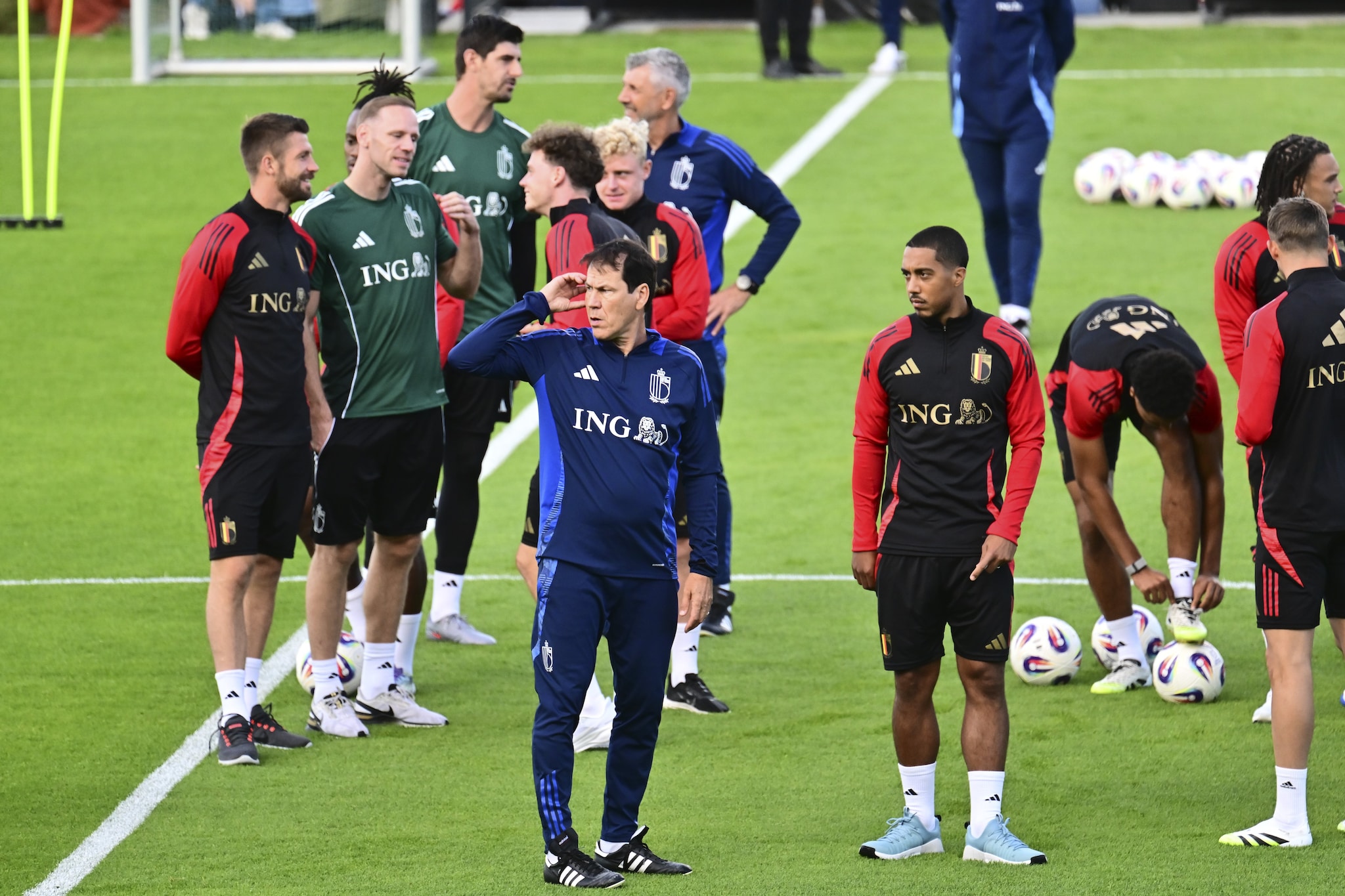 Garcia durante gli allenamenti del Belgio.