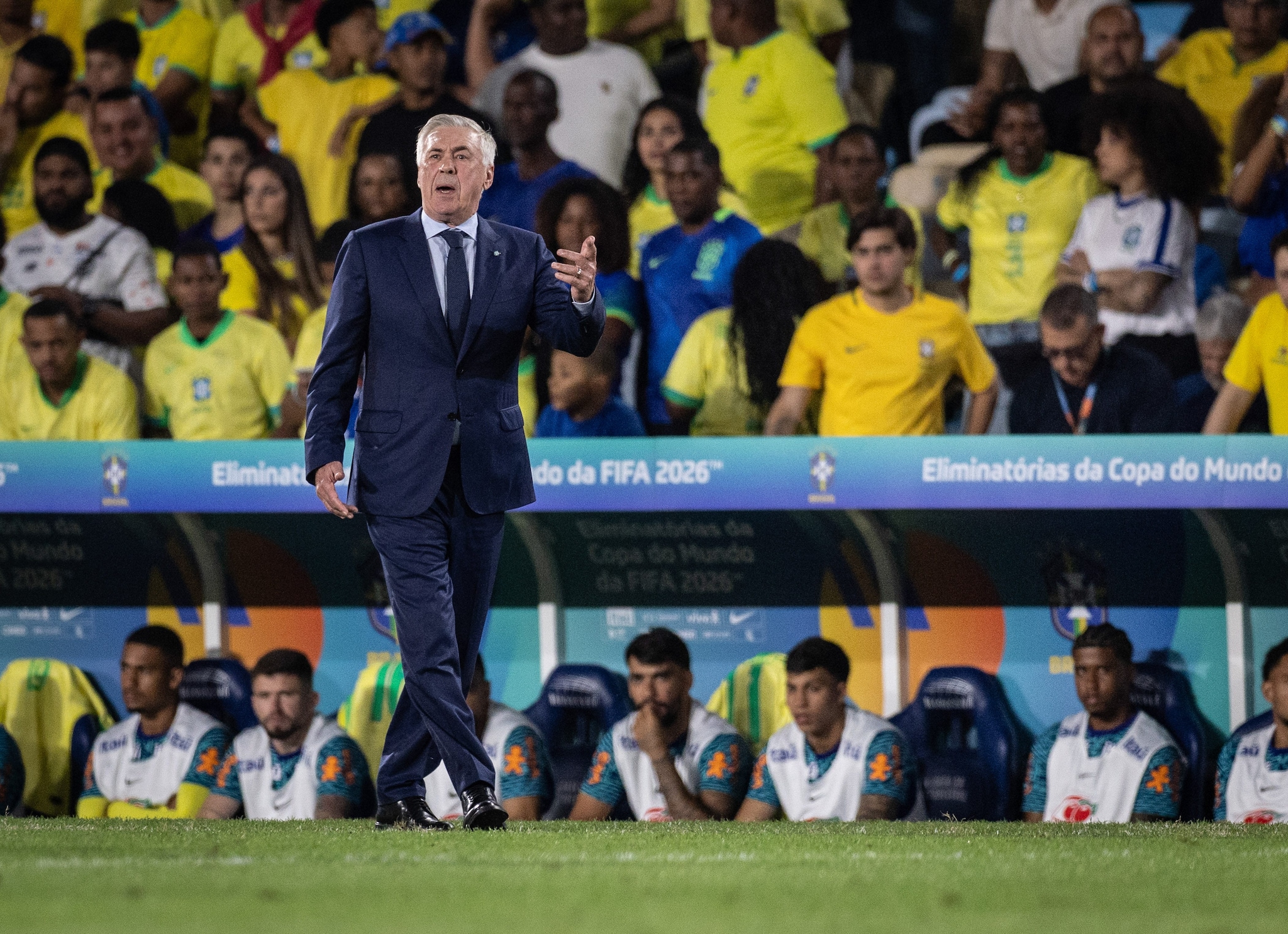 Ancelotti sulla panchina del Brasile.
