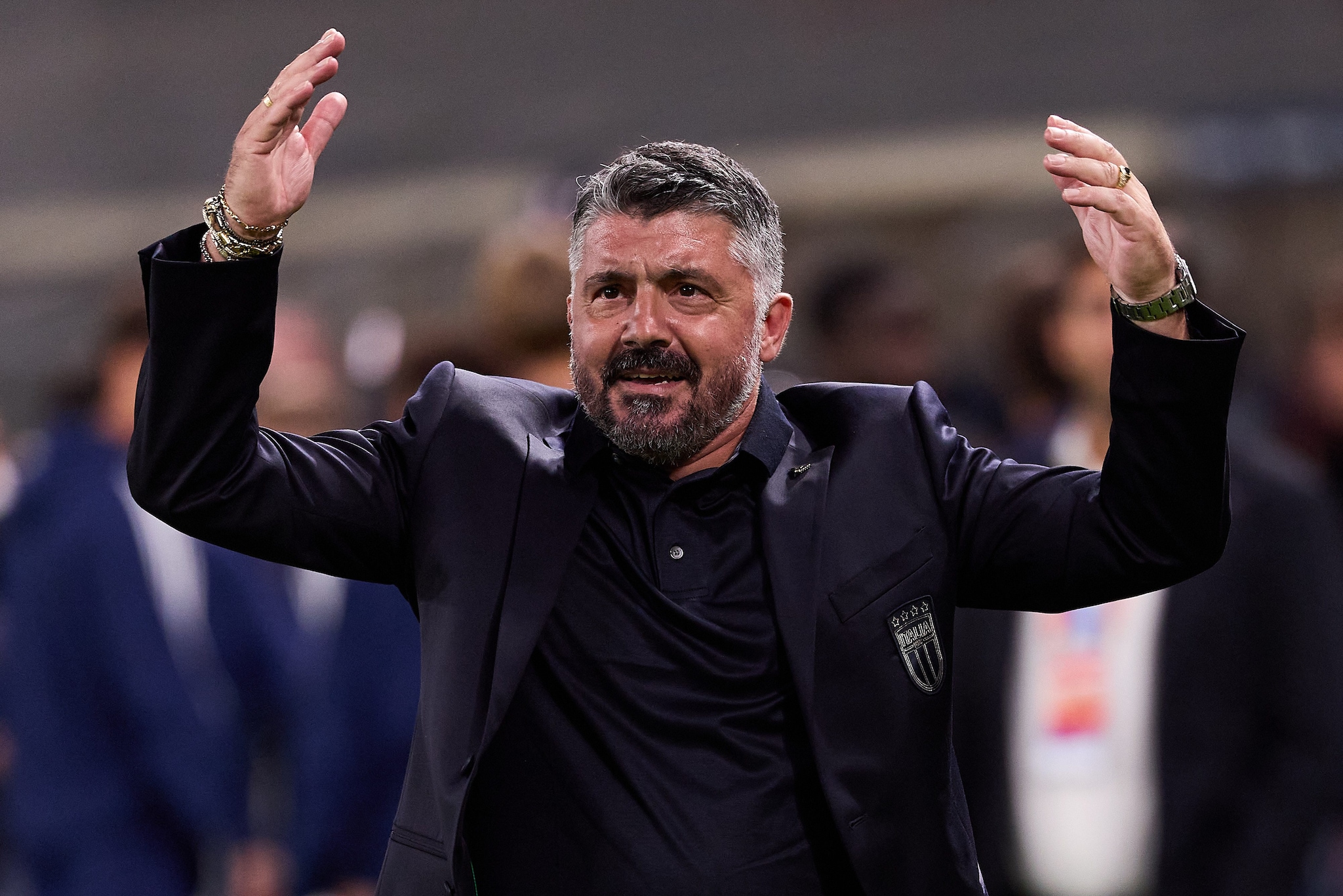 Gattuso durante la partita contro l’Estonia.
