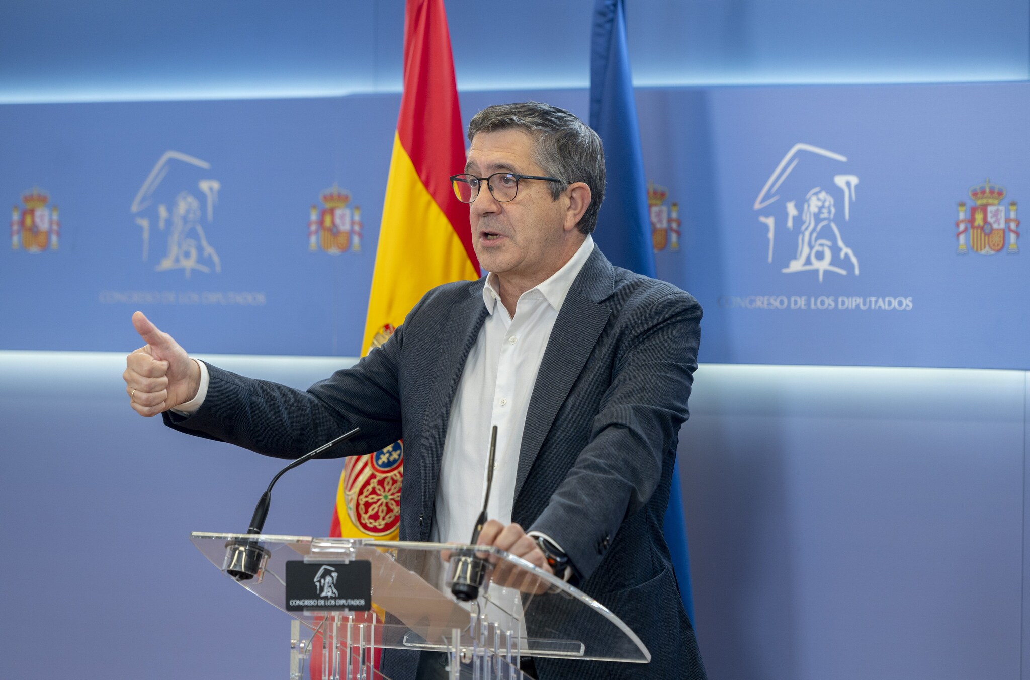 Patxi López, portavoce socialista al Congresso.