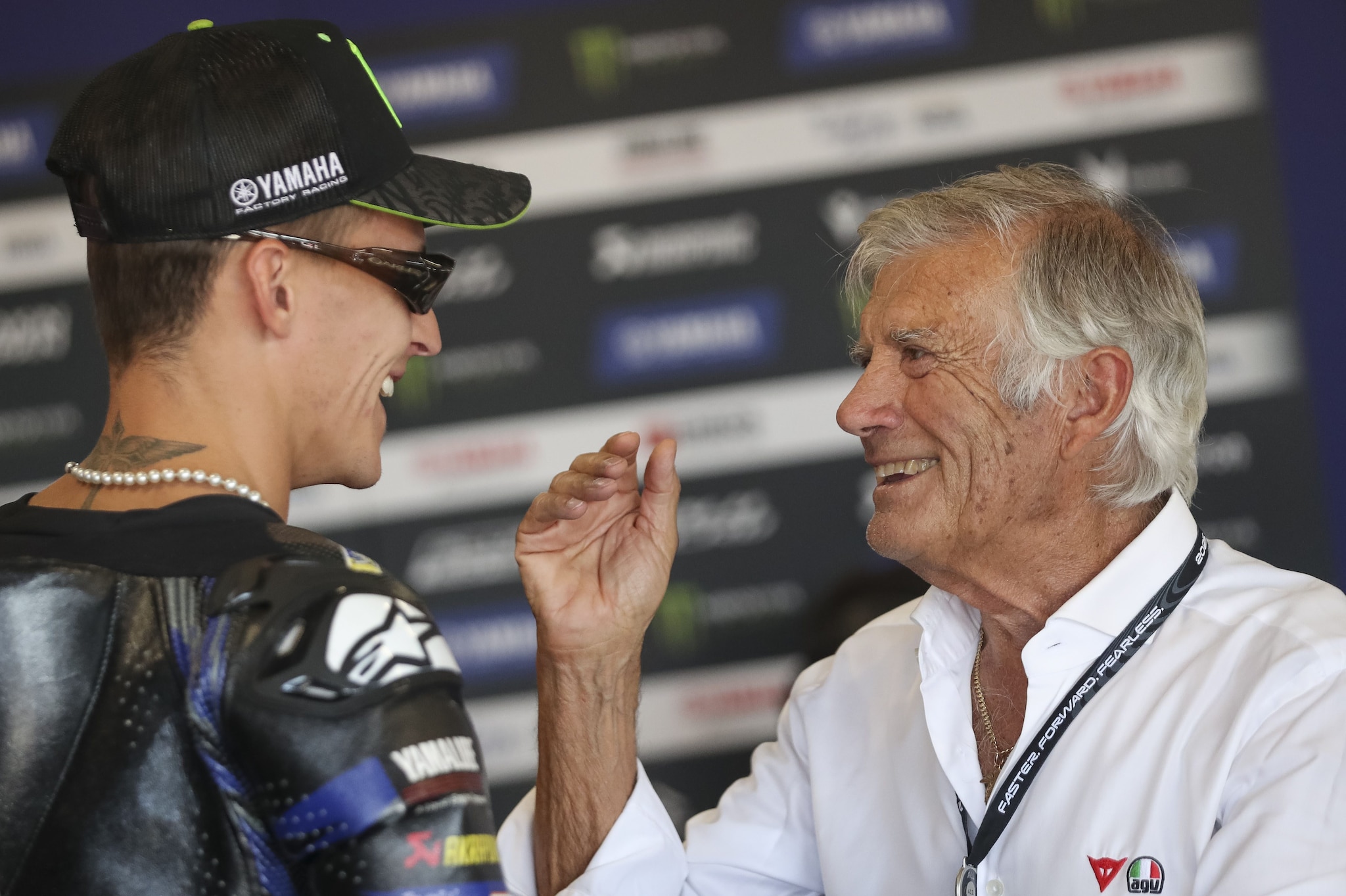 Agostini con Quartararo a Misano qualche giorno fa: ’Mino’ è in grande forma