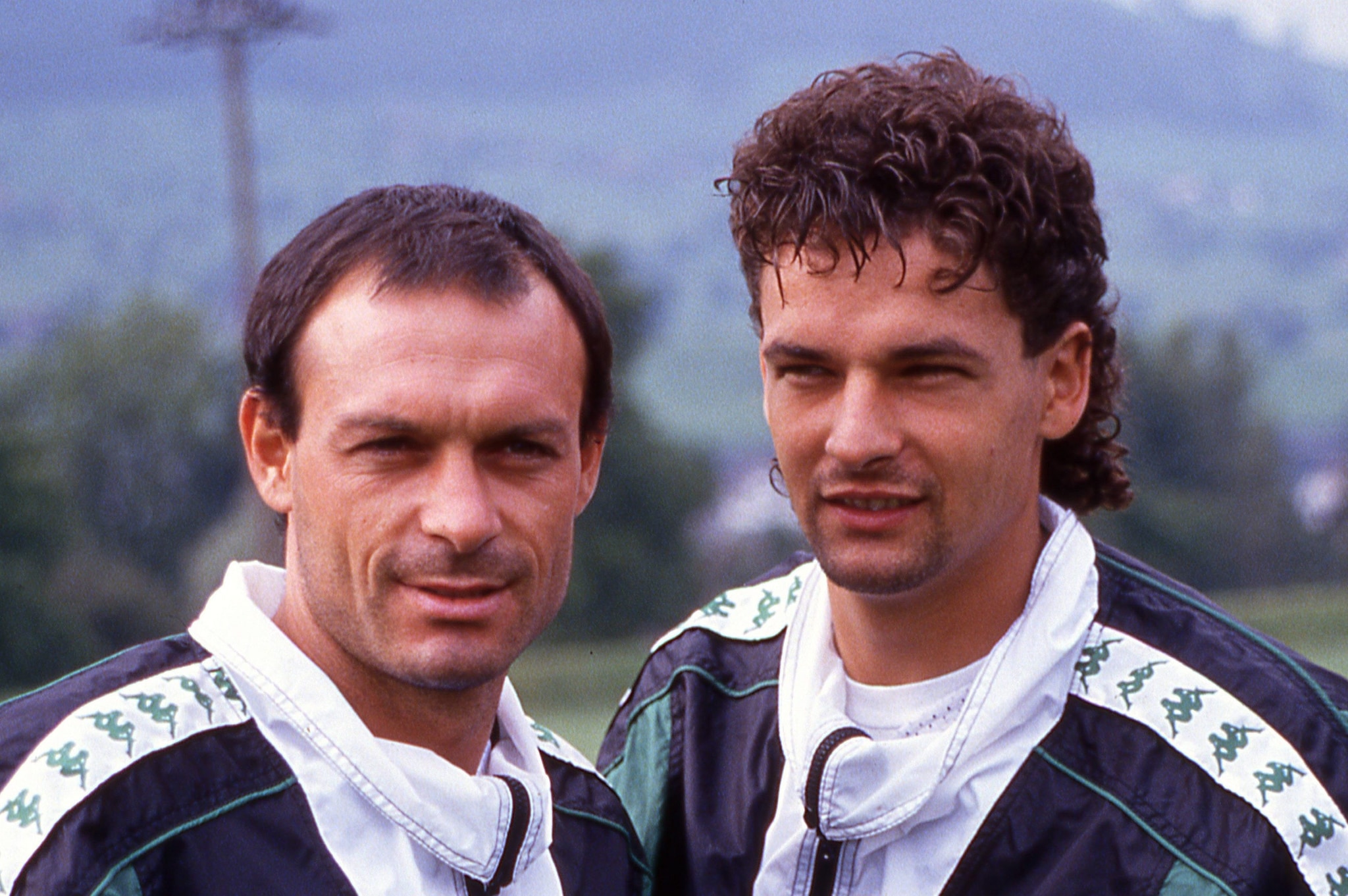 Roberto Baggio e Totò Schillaci in maglia Juventus durante la stagione 1990–91