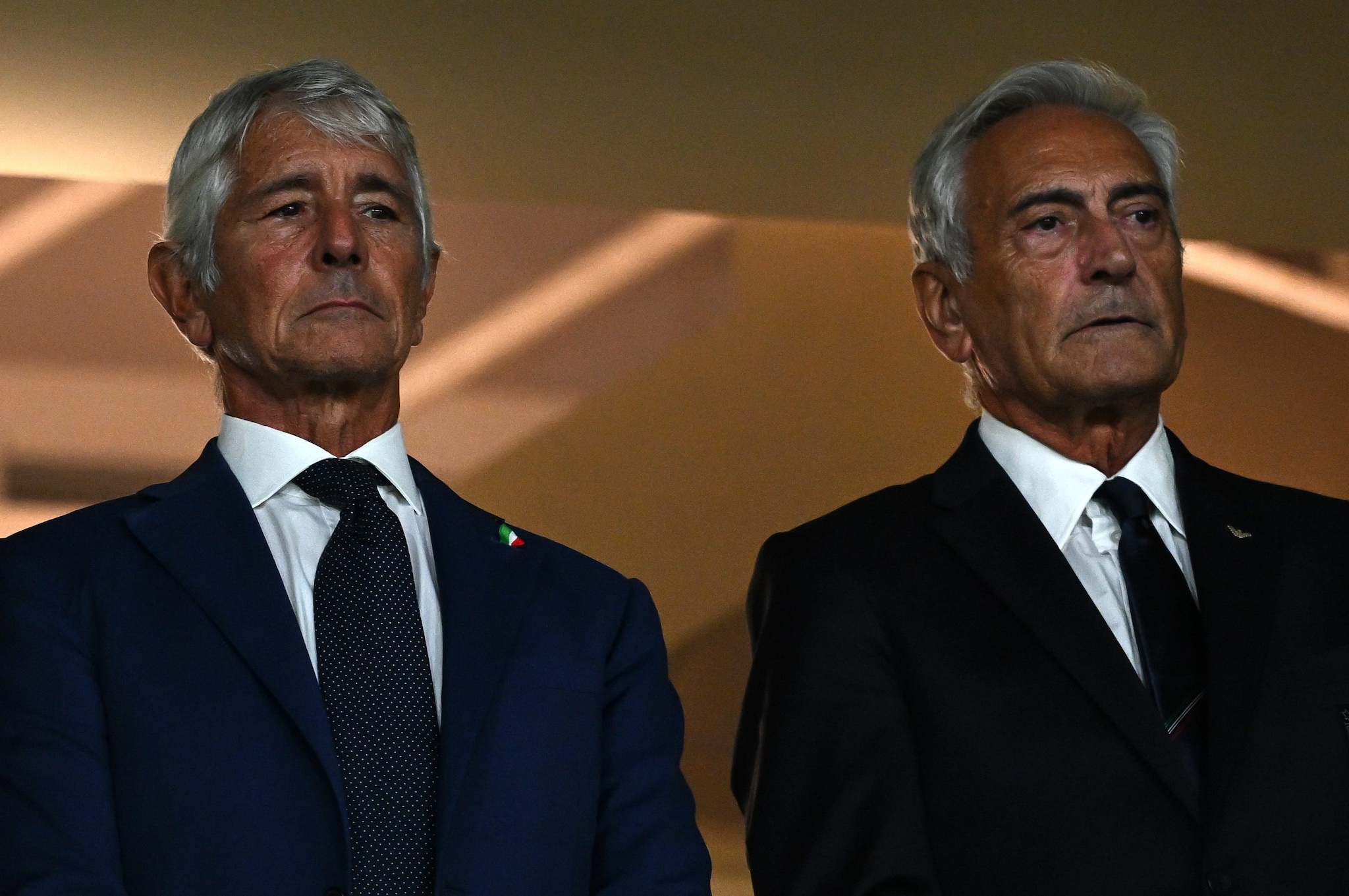 Il ministro dello Sport, Abodi, e il presidente della FIGC, Gravina.