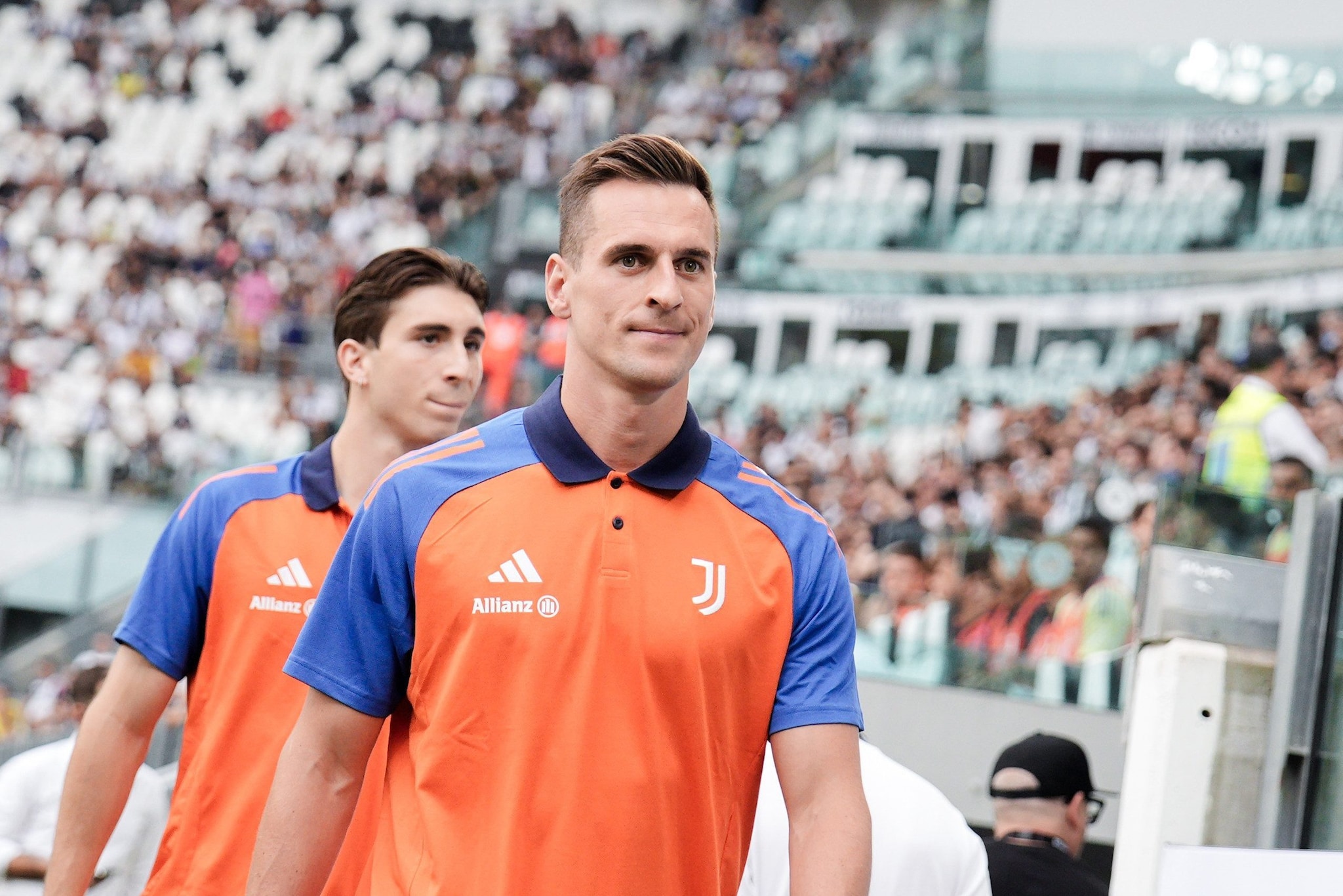 Milik durante il ritiro della Juve a inizio della stagione scorsa.