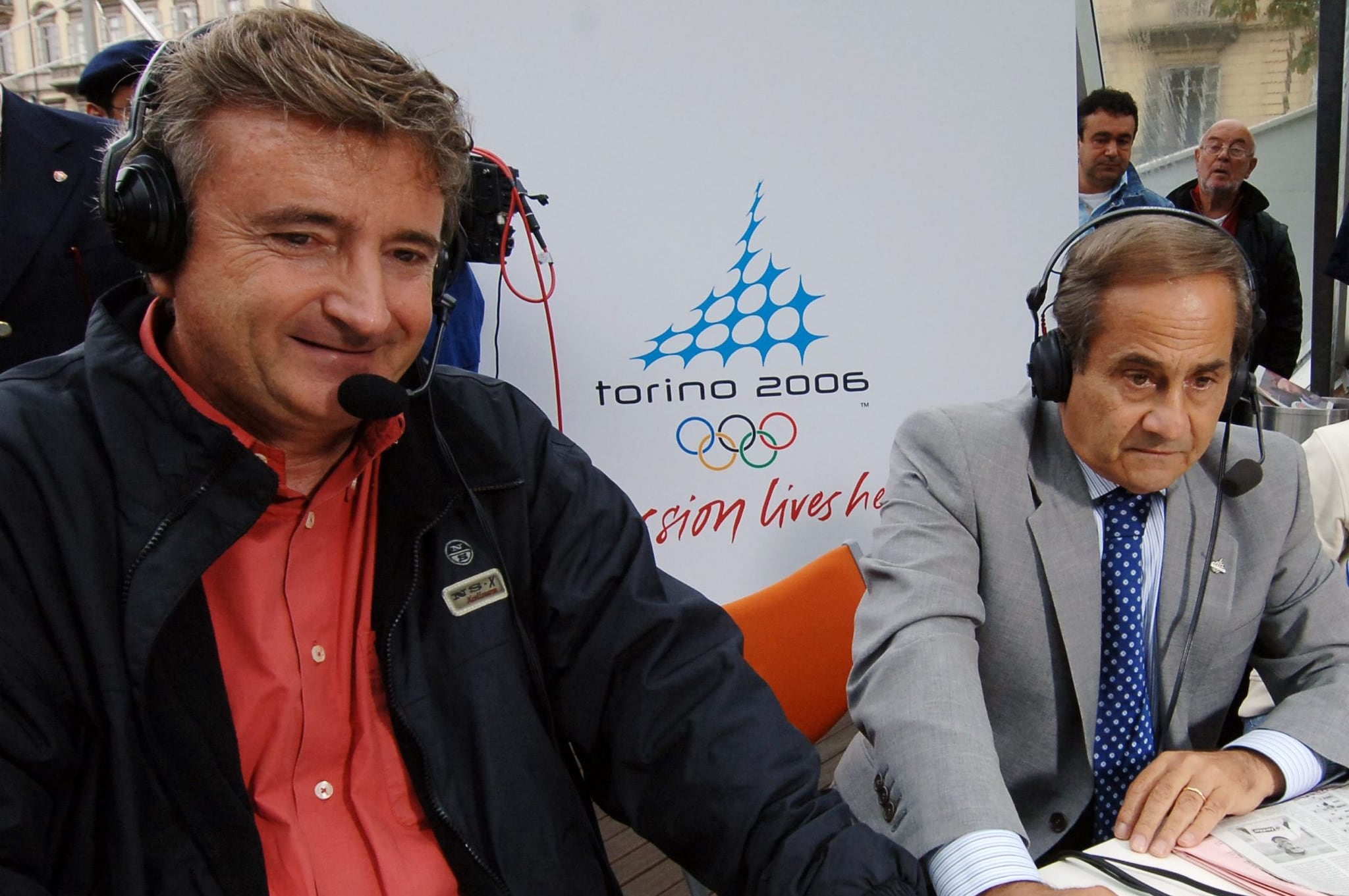 Carlo Nesti nel 2005 assieme a Tonino Carino