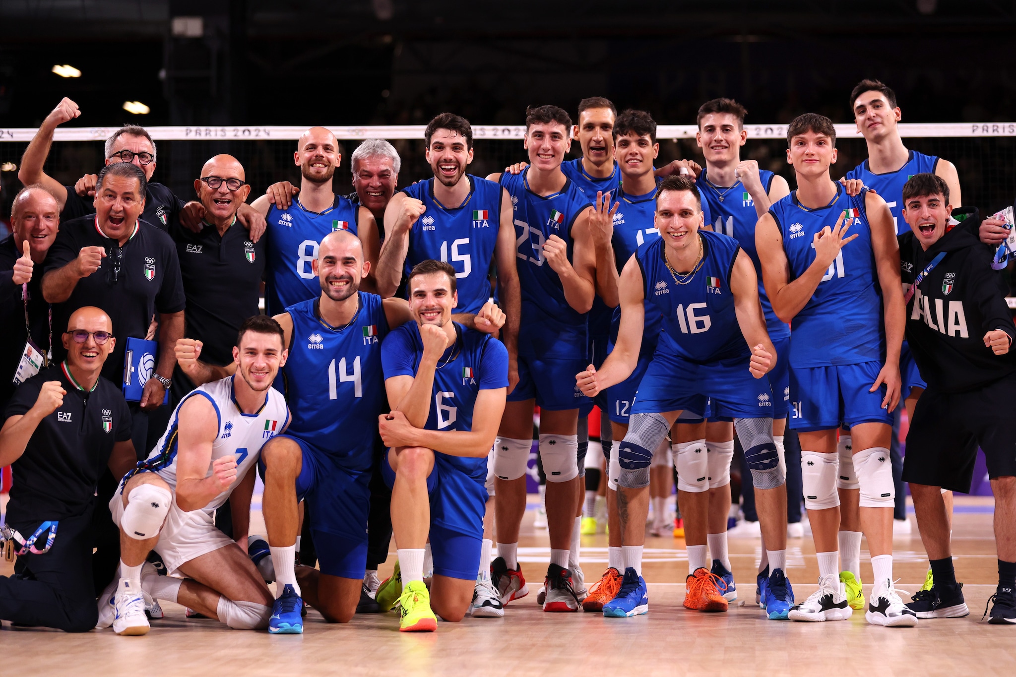 Daniele Lavia con l’Italvolley alle Olimpiadi di Parigi.