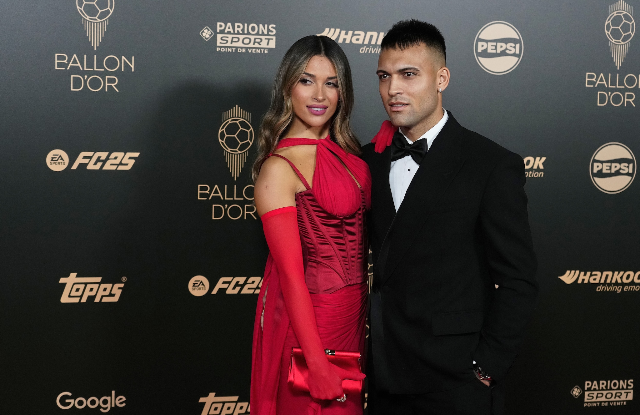 Agustina Gandolfo con Lautaro Martinez.