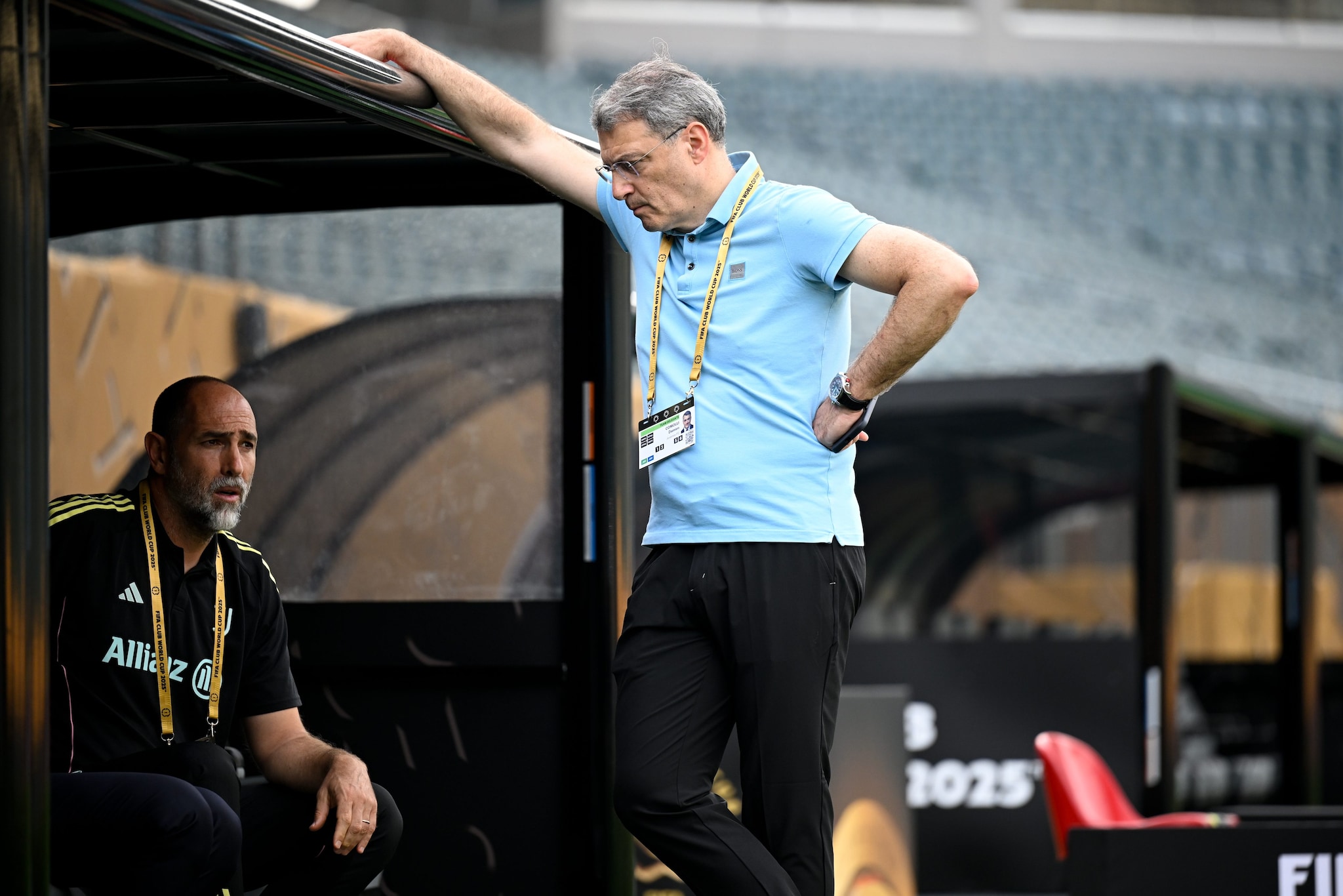 Comolli e Tudor durante il Mondiale per Club.