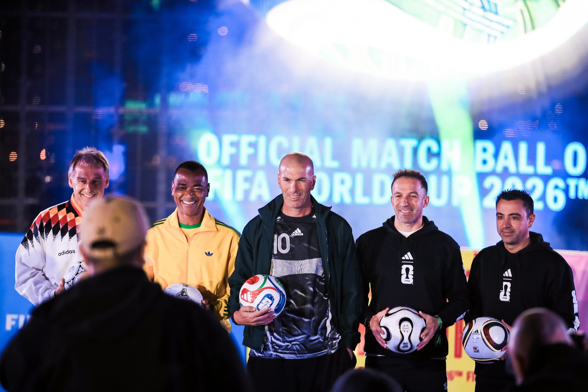Del Piero all’evento Adidas con Klinsman, Cafu, Zidane e Xavi.