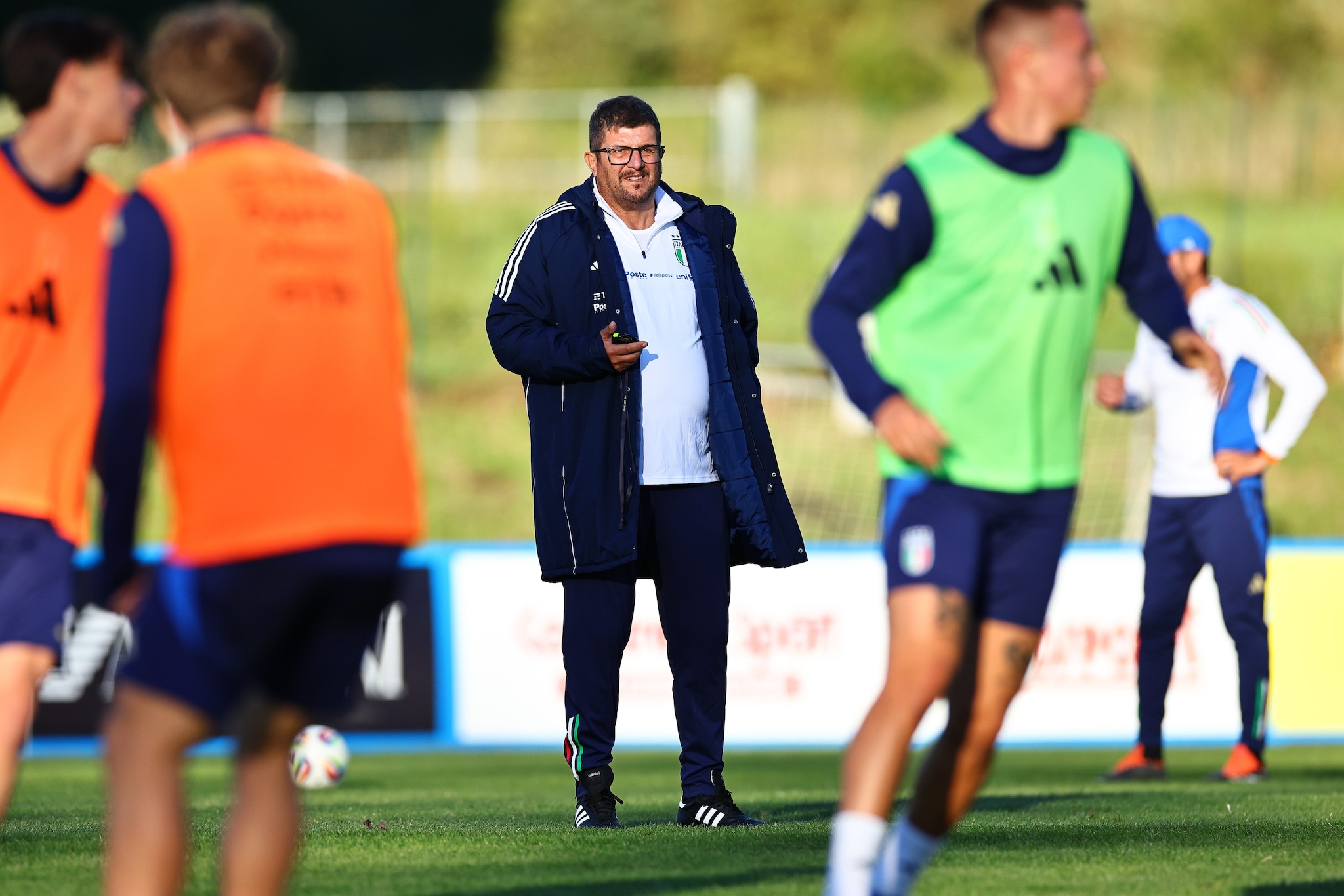 Silvio Baldini durante gli allenamenti dell’Italia.