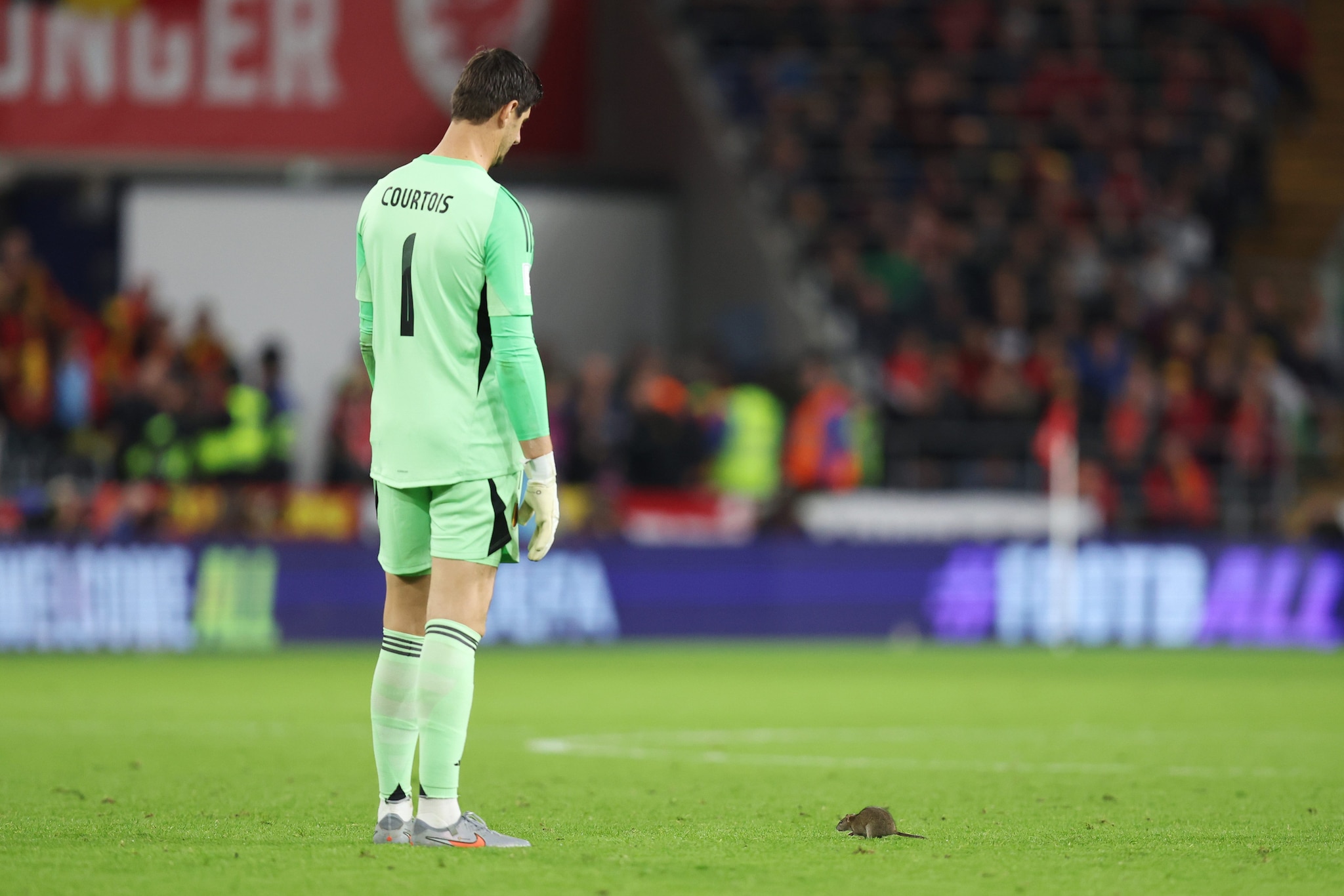 Courtois osserva il top passargli davanti.