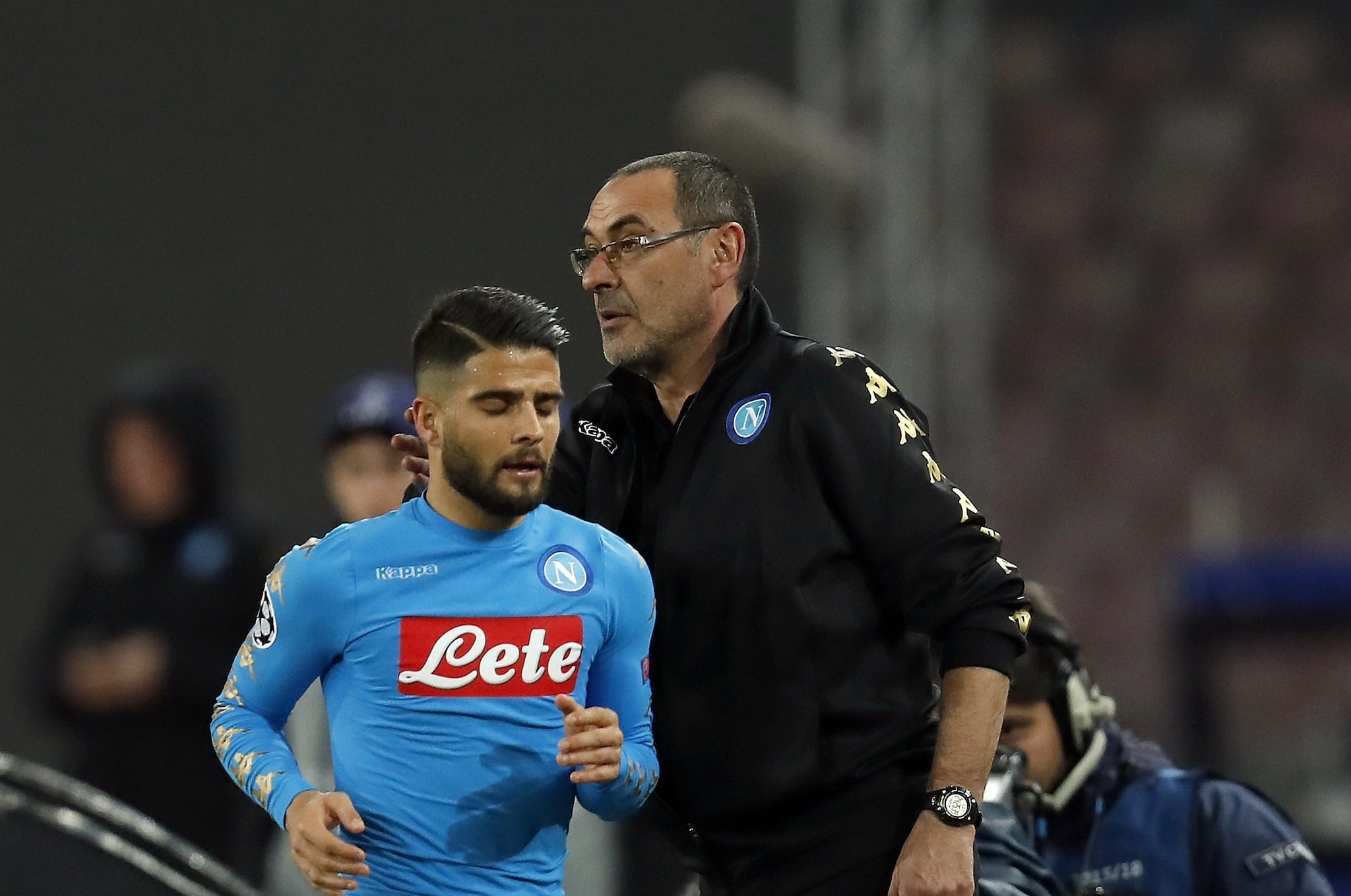 Insigne con Sarri al Napoli.