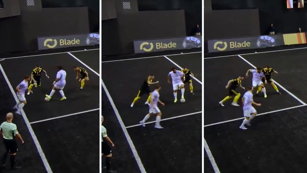 La magia di Marcelo fa impazzire la Kings League: fa sparire il pallone tra due difensori e va in porta