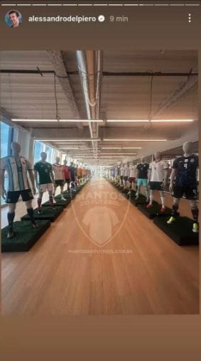 La story pubblicata da Del Piero e poi immediatamente cancellata.