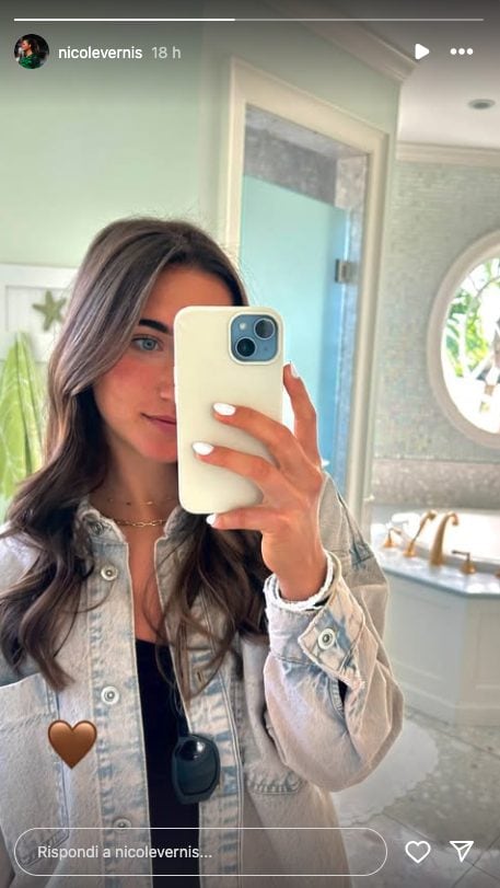 Nicole Vernis in una story su Instagram.