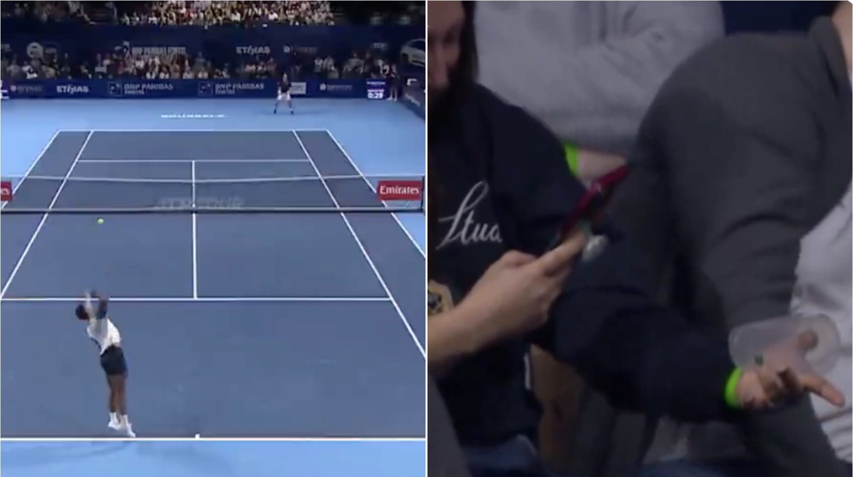 Mpetshi Perricard distrugge il bicchiere di una tifosa con il servizio più devastante del tennis