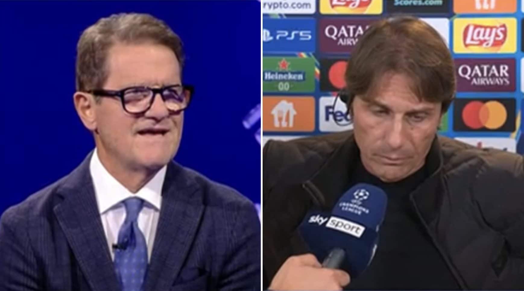 Capello sbalordito da Conte dopo PSV-Napoli: "Mai visto così". La risposta: "Porto la frusta"