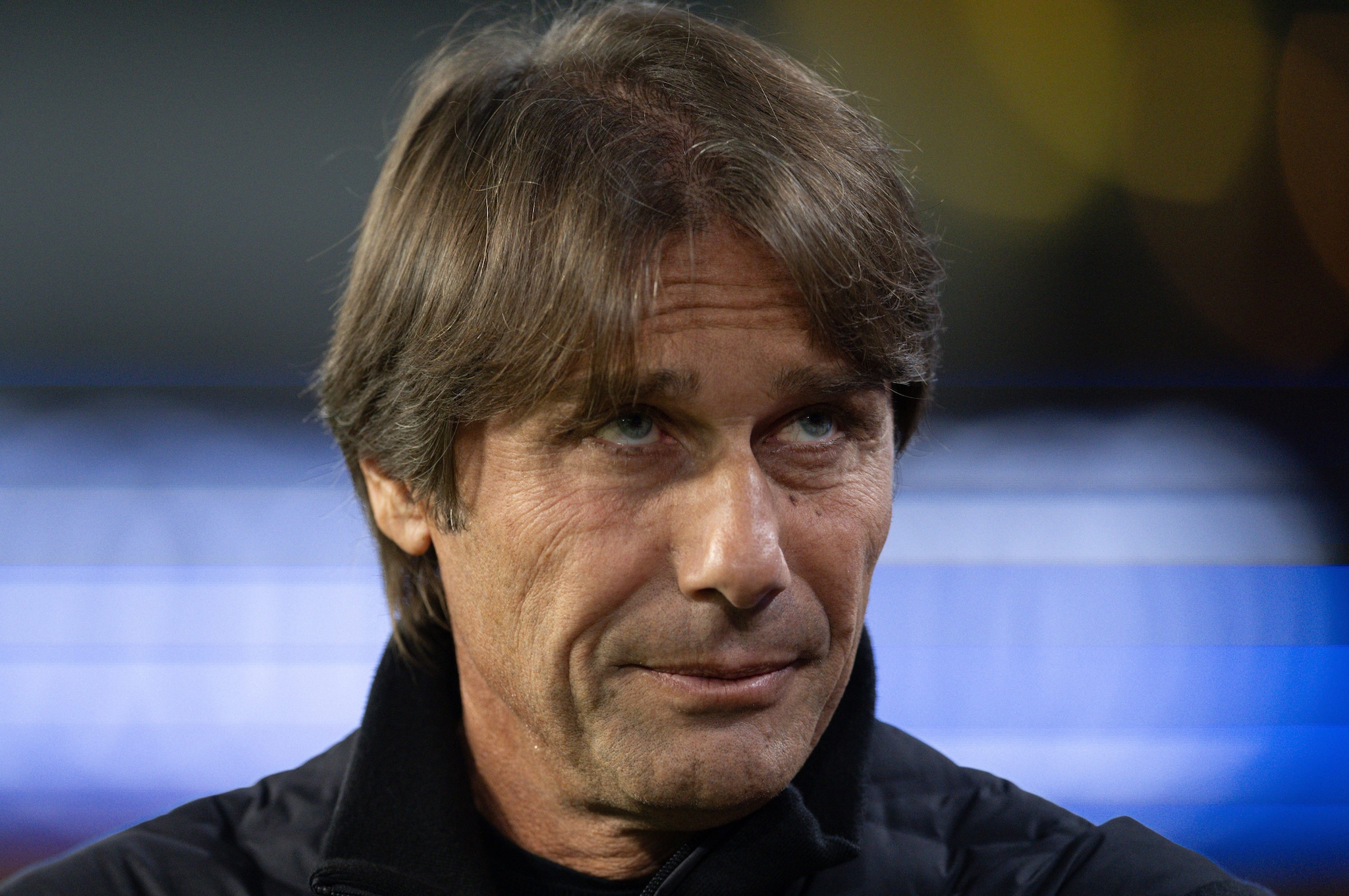 La maschera di Antonio Conte durante la disfatta del Napoli in casa del PSV Eindhoven