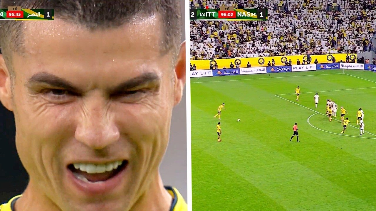 Cristiano Ronaldo ripete ossessivamente la stessa frase prima della punizione: finisce malissimo