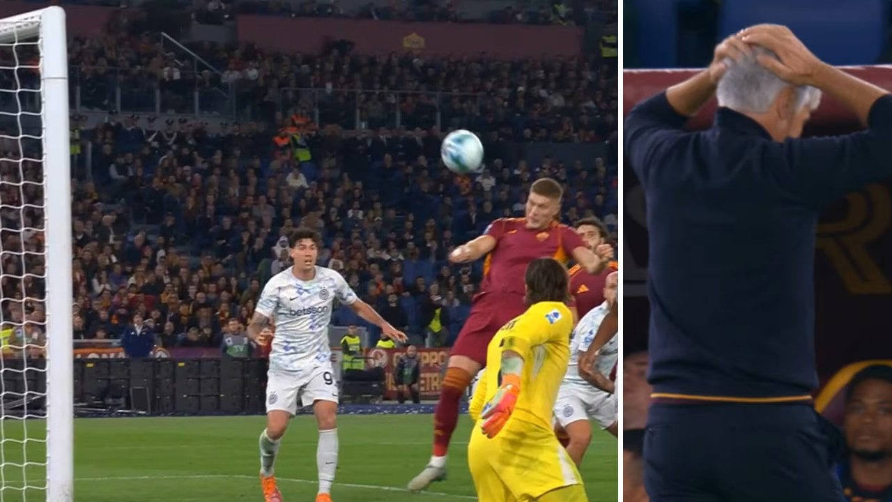 Dovbyk e l'incredibile gol sbagliato a porta vuota contro l'Inter: Gasperini disperato in panchina