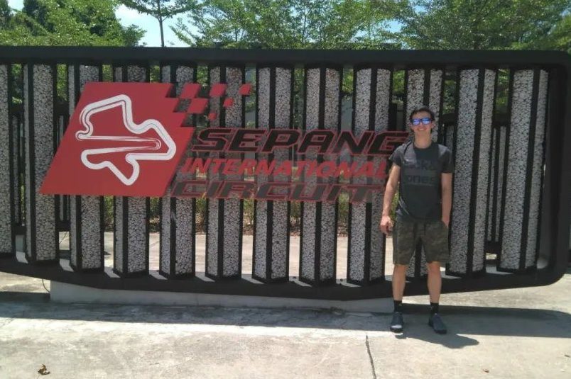 Gonzalez al circuito automobilistico di Sepang, in Malesia