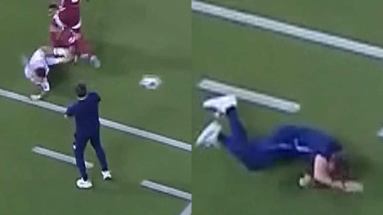 Lopetegui abbattuto con una pallonata in faccia da un suo giocatore: "Lo porterò lo stesso ai Mondiali"