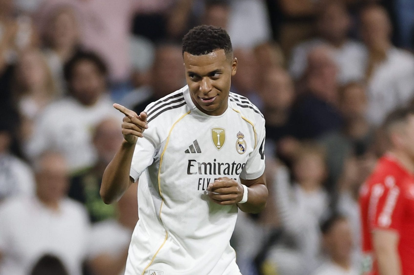 Mbappé festeggia dopo aver segnato al Villarreal a inizio ottobre: almeno in campo è felice