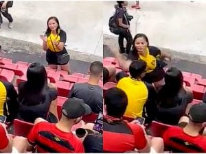 Una donna scopre il marito con l&#8217;amante allo stadio: &#8220;È finita&#8221;. Urla e schiaffi davanti a tutti