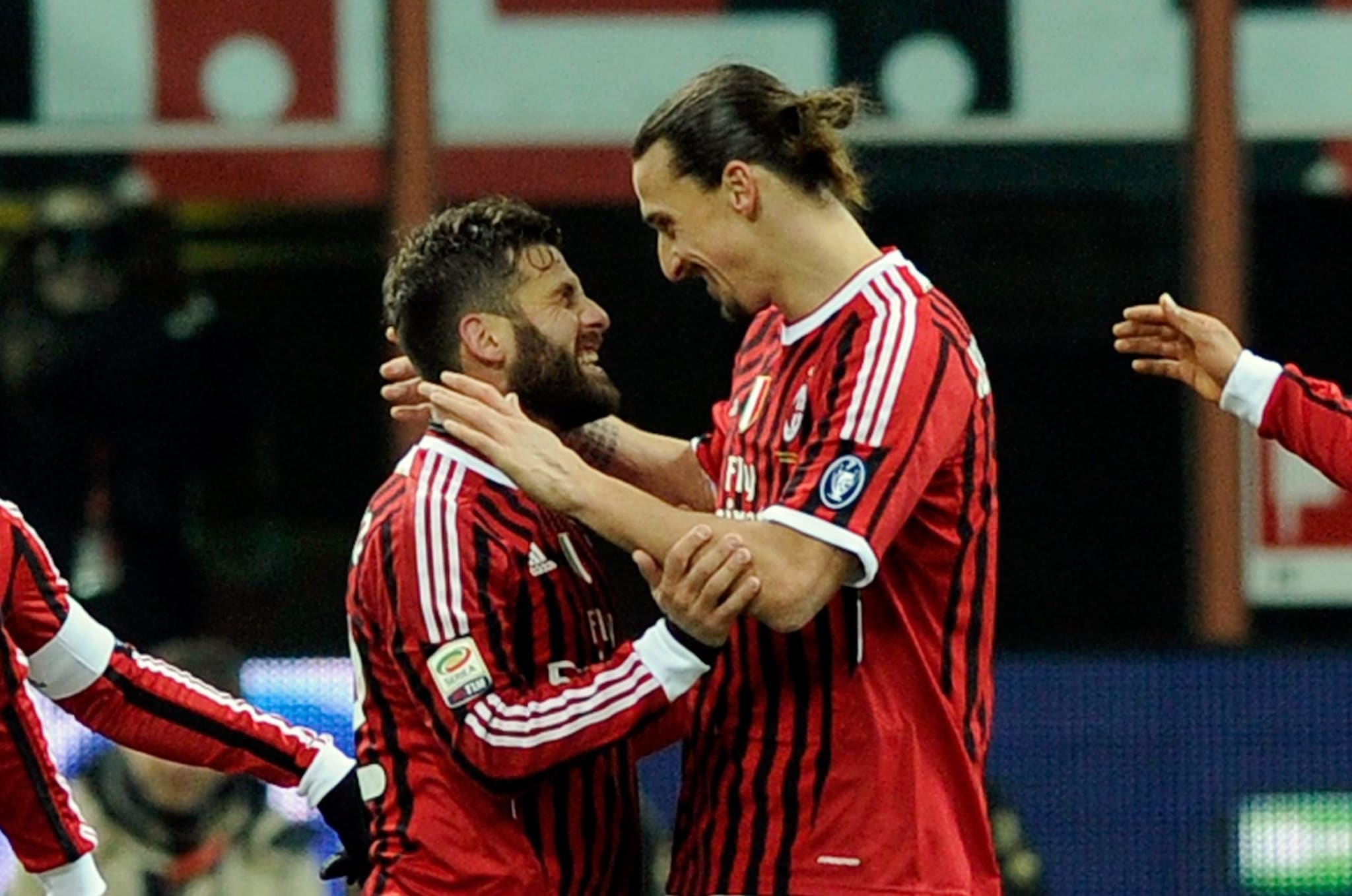 Nocerino con Ibrahimovic nel Milan 2011/2012: lo svedese gli fece segnare parecchi gol