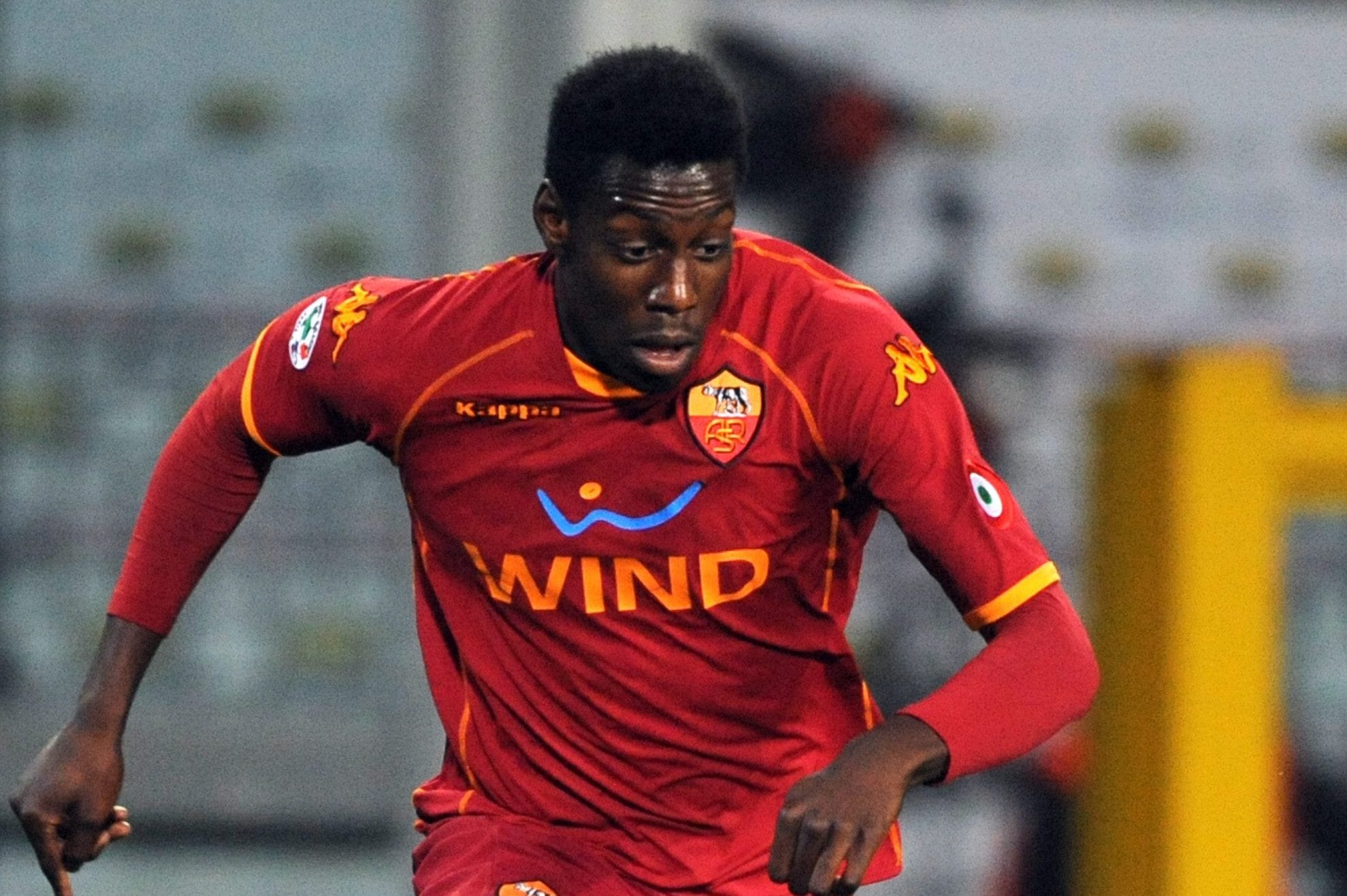 Stefano Okaka in uno Juventus–Roma del novembre 2008: aveva 19 anni